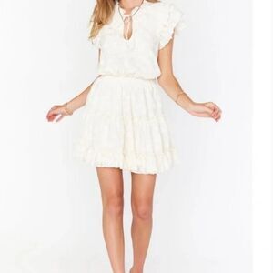 show me your mumu fling mini dress Show Me Your Mumu Jasmine Halter Mini Dress in Ivory